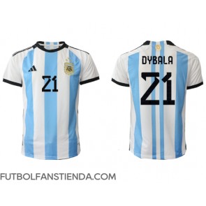 Argentina Paulo Dybala #21 Primera Equipación Mundial 2022 Manga Corta